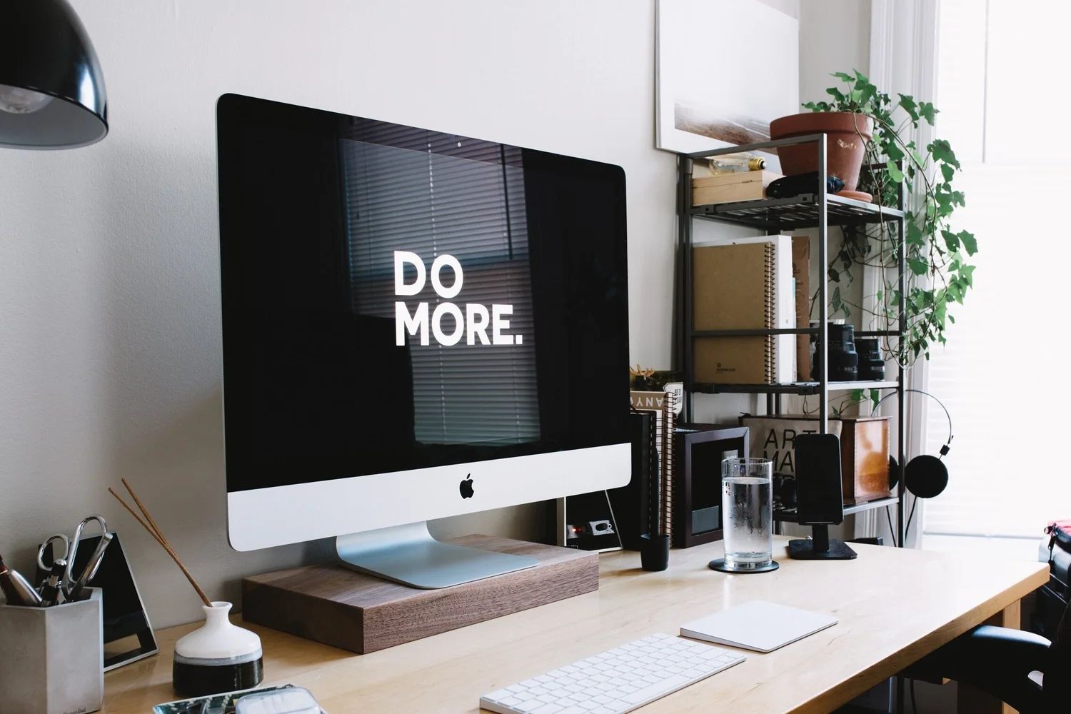 Modern office workspace with technology